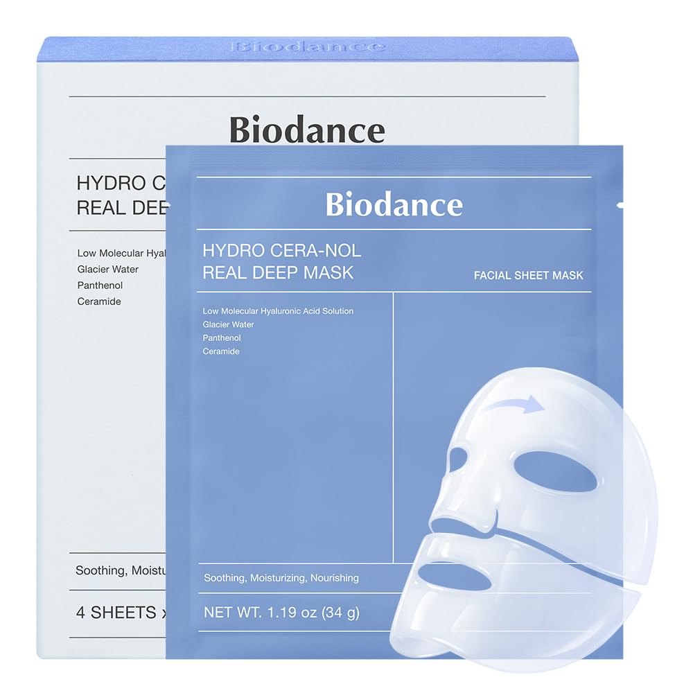 BIODANCE Bio-Collagen Real Deep Mask, Hydrating Overnight Hydrogel Face Mask, Pore Minimizing, Plumping, Elasticity Improvement, Korean Skin Care, Self Care Gifts for Women | 1.19oz(34g) x 16ea