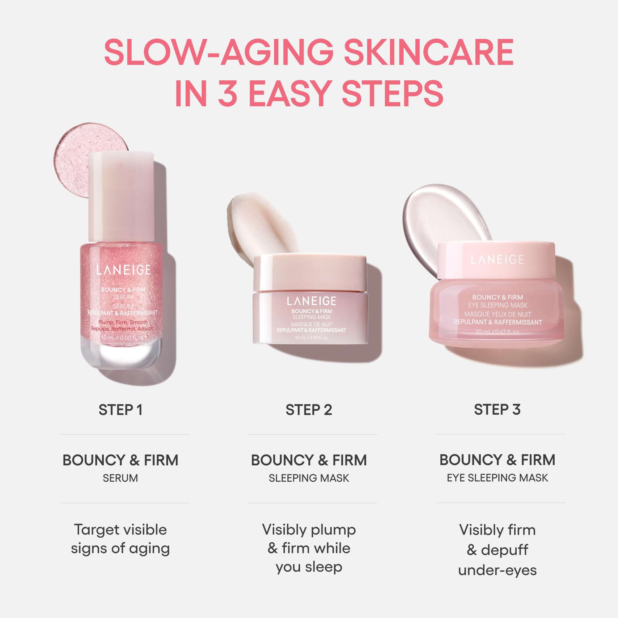 LANEIGE Bouncy and Firm Sleeping Mask: Revitalize, Smooth, Peony & Collagen Complex, Barrier-Boosting Hydration